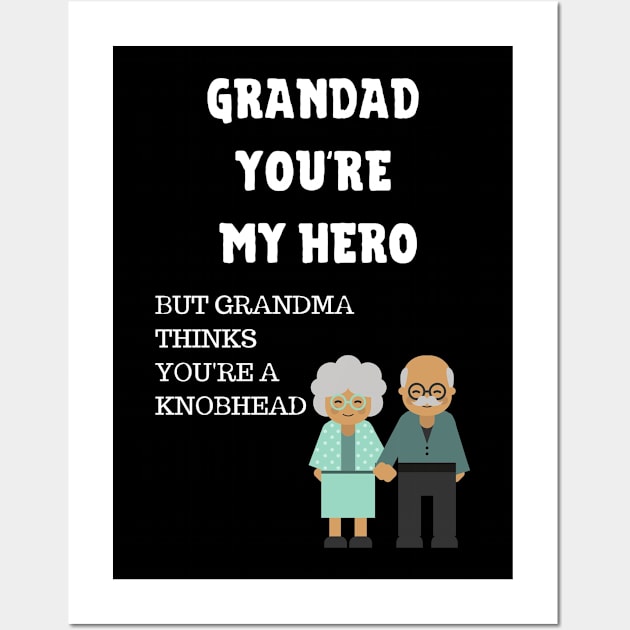 Best Gift Idea for Your Grandpa on Birthday Wall Art by MadArting1557